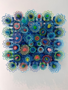 “BLOOMS” 32” X 32” X 8” Deep